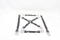 BDSM Restraint Connector Set Marble Olive Leather with Heart Rings