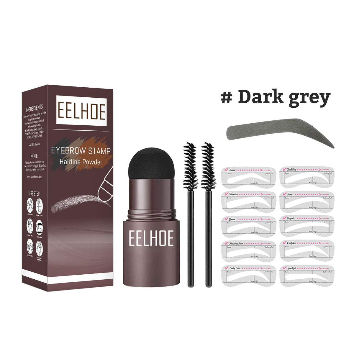 EELHOE Waterproof Eyebrow Stencil and Filling Powder
