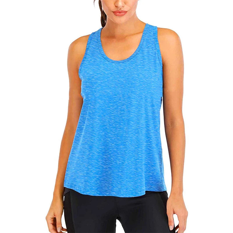 Yoga Shirt Female New Style T-Shirt Loose Fitness Tops Vest Women Sleeveless Sport Tee Quick-Drying Gym Running Workout Blouse