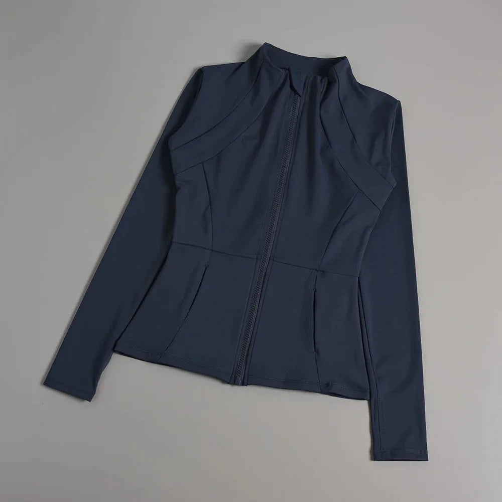 New yoga clothes for women, long sleeved running, fitness, slimming, versatile yoga jackets, training sports tops, jackets