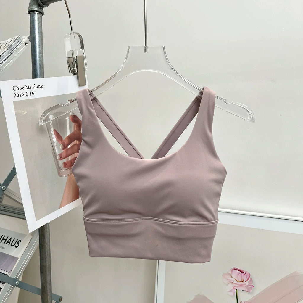 Shockproof High-Intensity Exercise Fitness Bra All-In-One Cup Running Gathered Yoga Beauty Back Breathable Sports Bra for Women