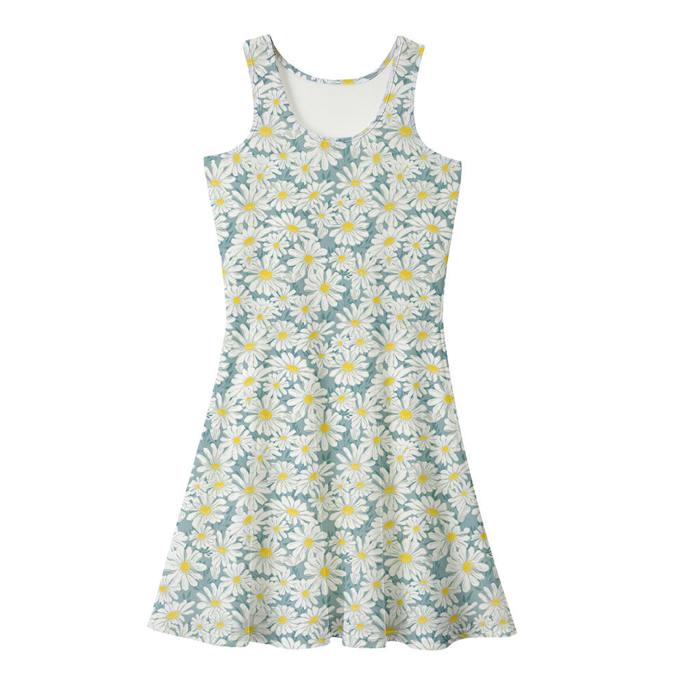 2021 Summer Women's Loose Floral Print Midi Dress