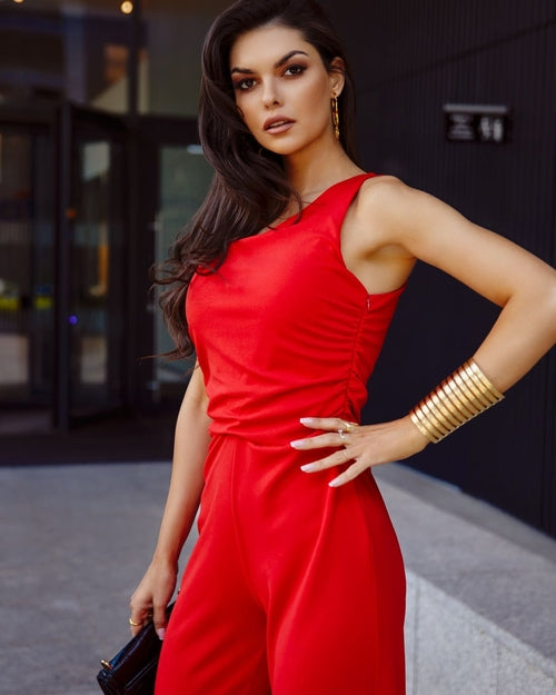one-shoulder jumpsuit