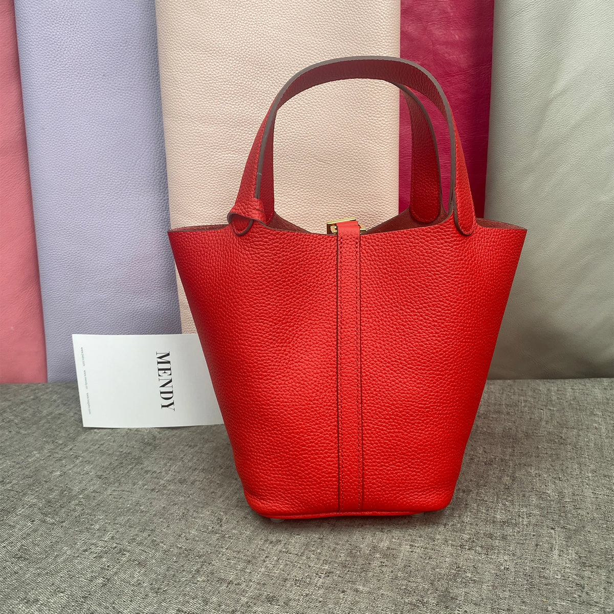 Women's Bag Bucket Bags Female Tote Bag High Quality Hand Bag Ladies Designer Luxury Genuine Togo Leather Shoulder Bag Organizer