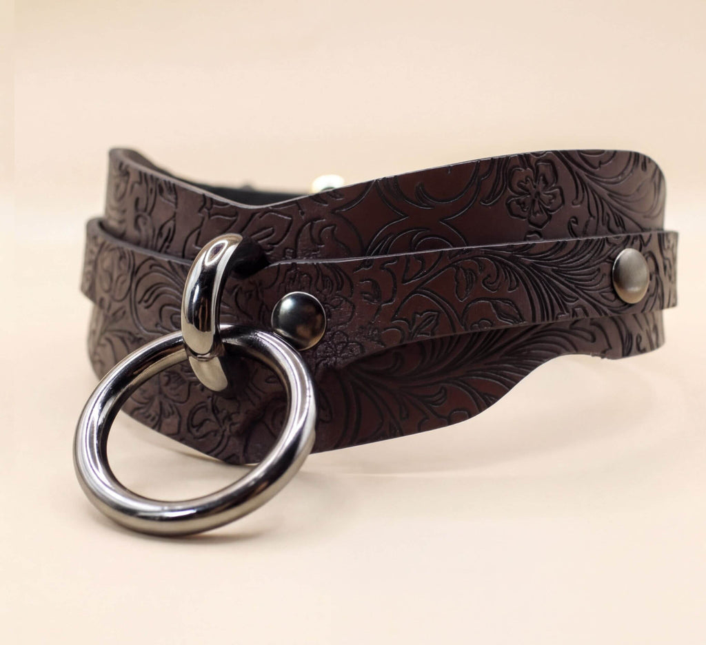 Leather BDSM Collar Choker