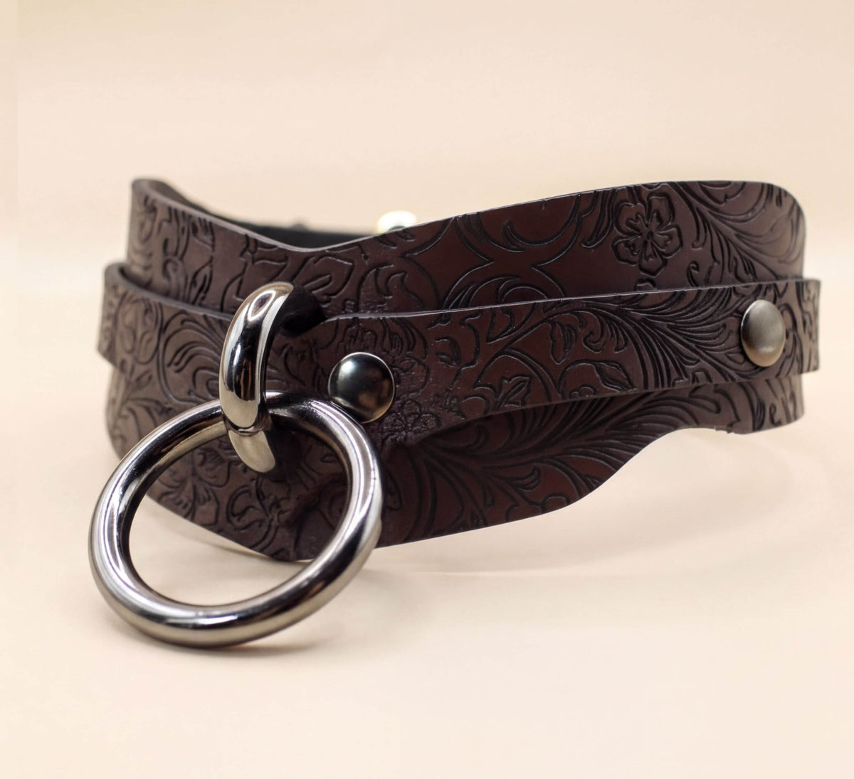 Leather BDSM Collar Choker