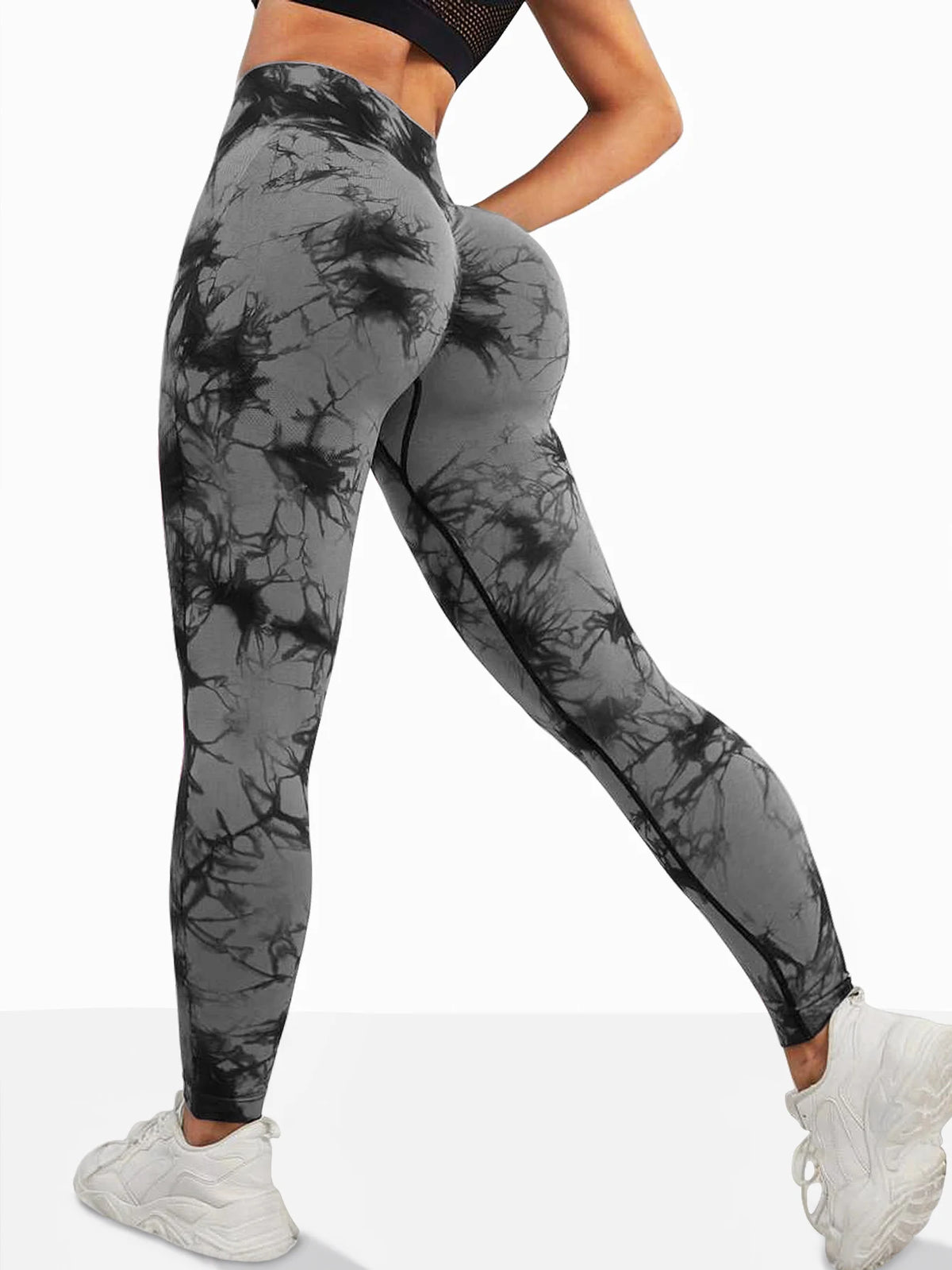 Women's Seamless Tie-dye Yoga Pants High Waist Soft Comfortable Gym Fitness Sportswear Workout Leggings Tights