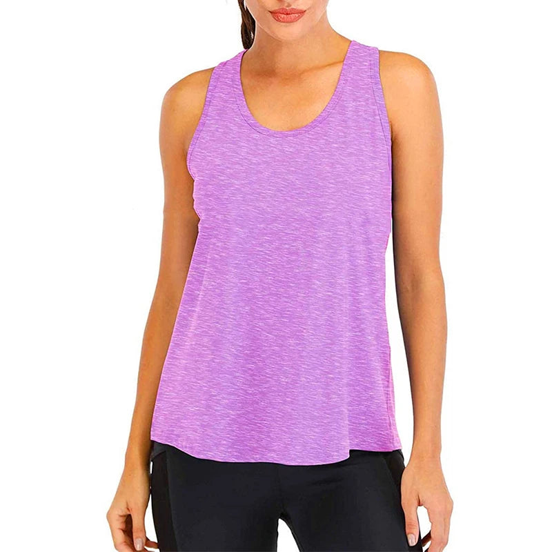 Yoga Shirt Female New Style T-Shirt Loose Fitness Tops Vest Women Sleeveless Sport Tee Quick-Drying Gym Running Workout Blouse