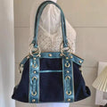 Hot Girl Retro High End Handbag Women Patchwork Large Capacity Shoulder Bag Ladies Y2k Aesthetics Harajuku Underarm Tote Bag New