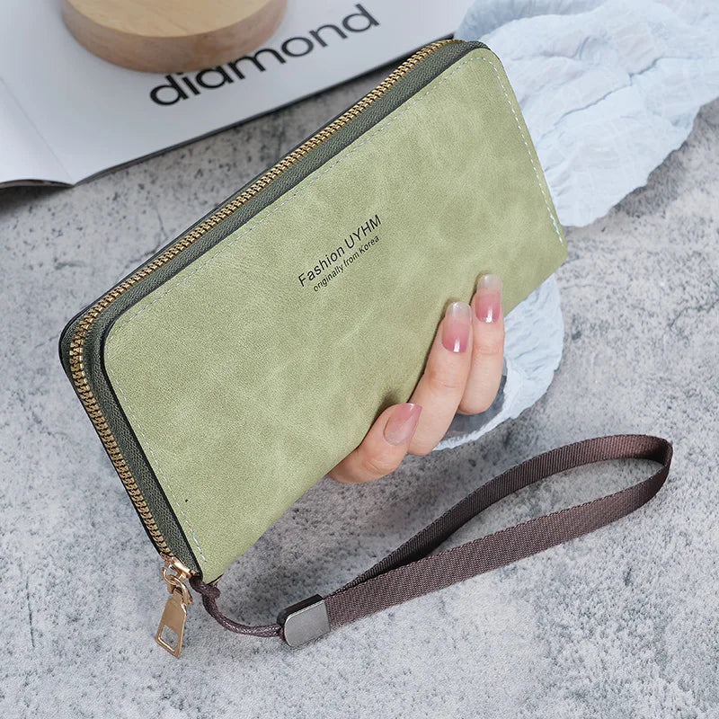 Ladies holding a long wallet 2025 new Korean handbag multi-function card bag mobile phone bag coin purse female wallet