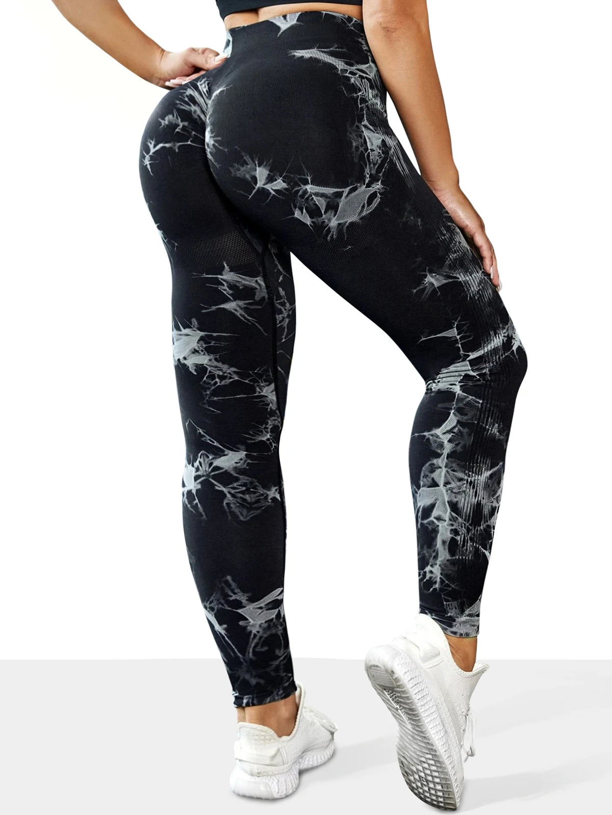 Women's Seamless Tie-dye Yoga Pants High Waist Soft Comfortable Gym Fitness Sportswear Workout Leggings Tights
