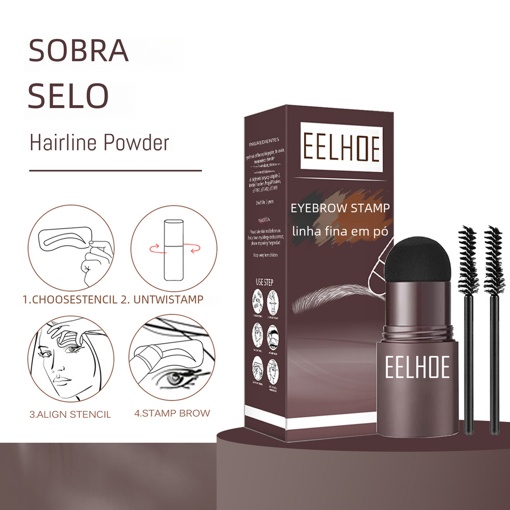 EELHOE Waterproof Eyebrow Stencil and Filling Powder