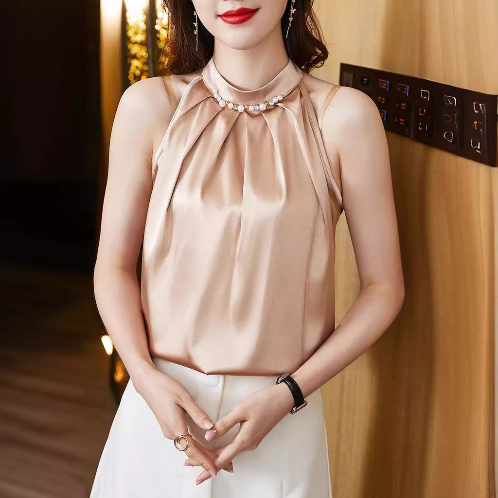 2023 Spring Loose Design Satin Camisole for Women