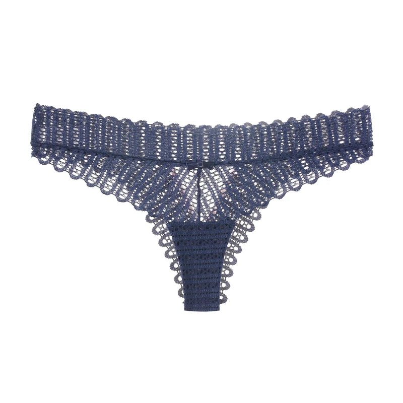 Meet'r Women Sexy Lace Panties Low-waist G String Thong Underwear Female Hollow Out Transparent Temptation Lingerie
