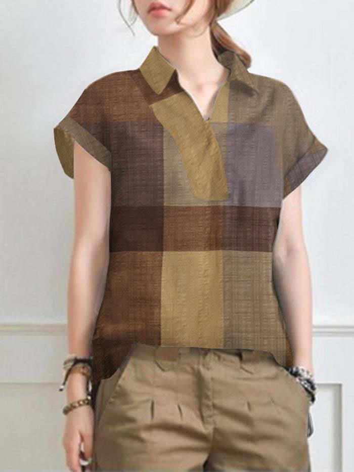 2023 Vintage Short Sleeve Printed Shirt for Women
