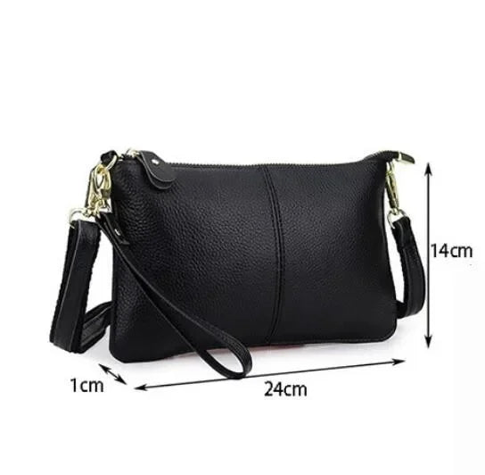 Women Genuine Leather Day Clutches Candy Color Shoulder Bag Women's Fashion Crossbody Bags Small ladies hand bags Clutch bolsos
