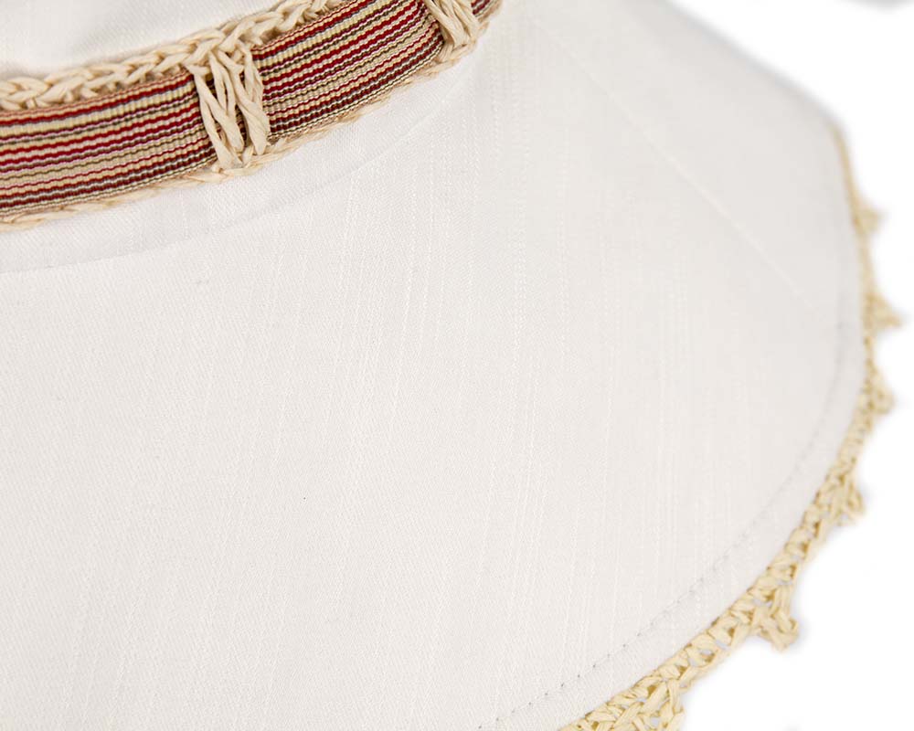 White ladies summer beach hat