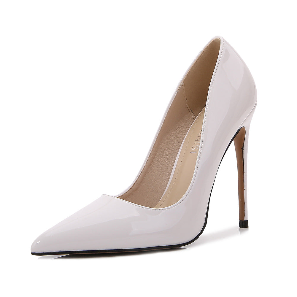 Leather Pointed High Heels