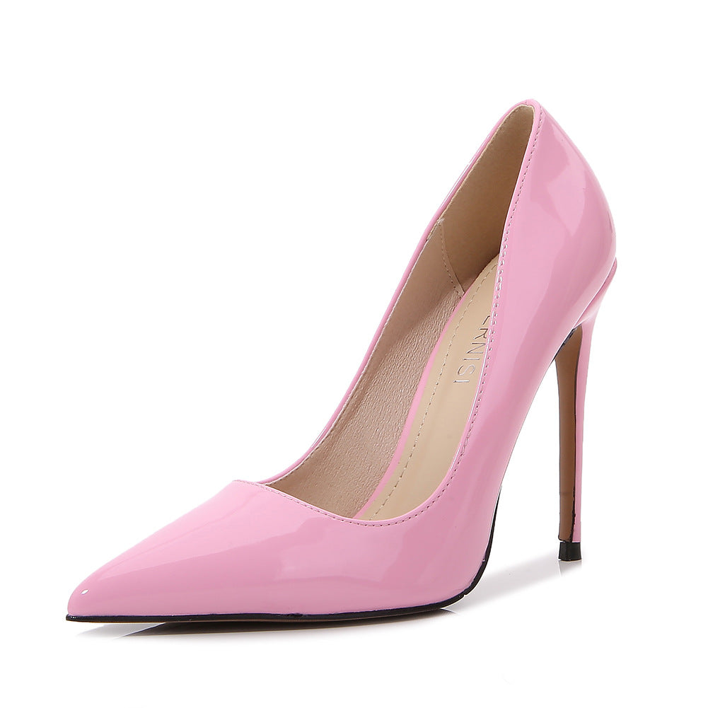 Leather Pointed High Heels