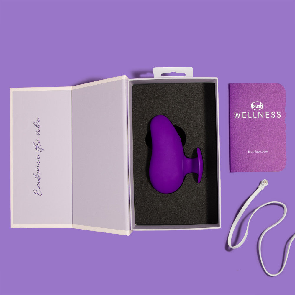 Blush Palm Sense RumbleTech Purple UltraSilk Vibrator