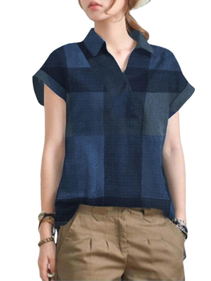 2023 Vintage Short Sleeve Printed Shirt for Women