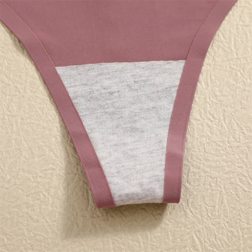 4PCS Ultra-thin Seamless Underwear Women's Invisible Panties Sexy Ice Silk Thongs Low Waist Breathable Bikini Stretchy Lingerie