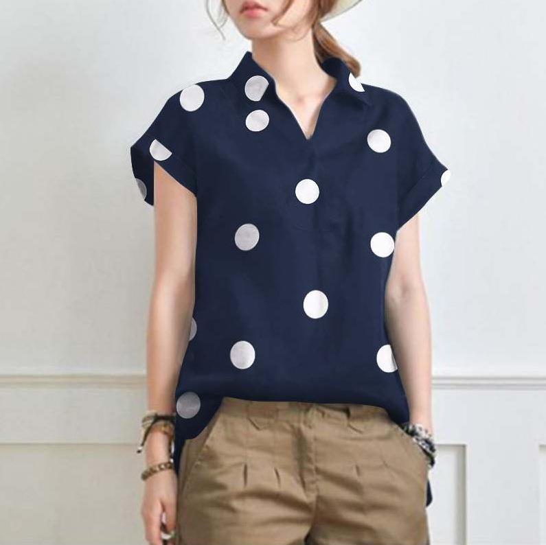 2023 Vintage Short Sleeve Printed Shirt for Women