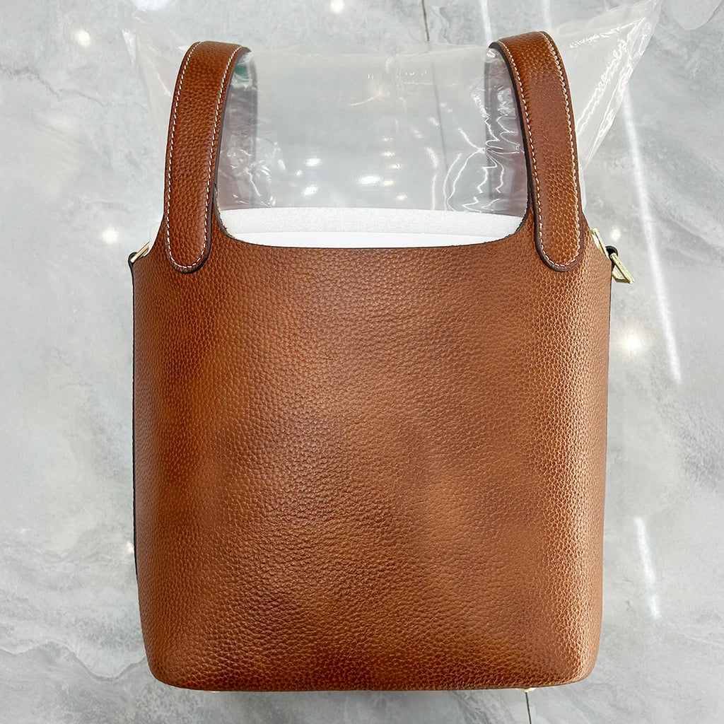Women's Bag Bucket Bags Female Tote Bag High Quality Hand Bag Ladies Designer Luxury Genuine Togo Leather Shoulder Bag Organizer