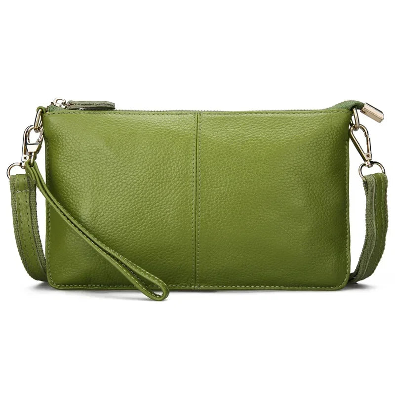 Women Genuine Leather Day Clutches Candy Color Shoulder Bag Women's Fashion Crossbody Bags Small ladies hand bags Clutch bolsos