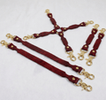 BDSM Connector Set Marble Red Leather Bondage Connectors