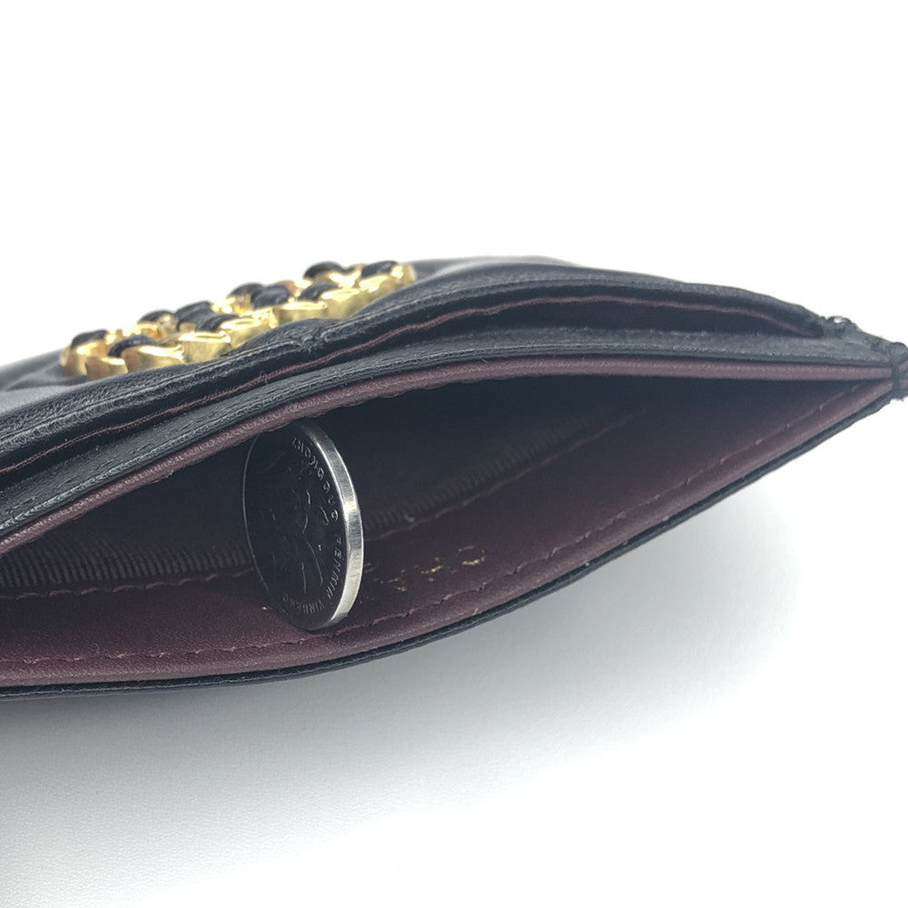 Korean Style Women's Quilted Leather Card Holder
