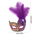 Funny Rhinestone Half-Face Lace Mask Seductive Style Cosplay Feather Mask Multicolor Masquerade Masquerade Ball Mask Ladies